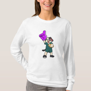 Hund vid fotbollssport t shirt