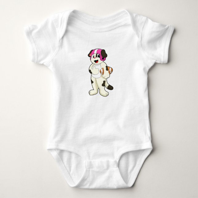 Hund vid fotbollssport t shirt (Framsida)