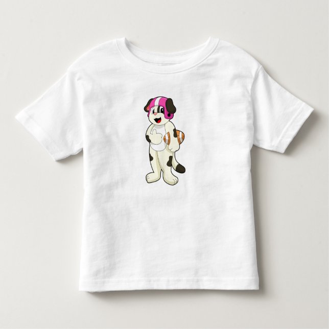 Hund vid fotbollssport t shirt (Framsida)