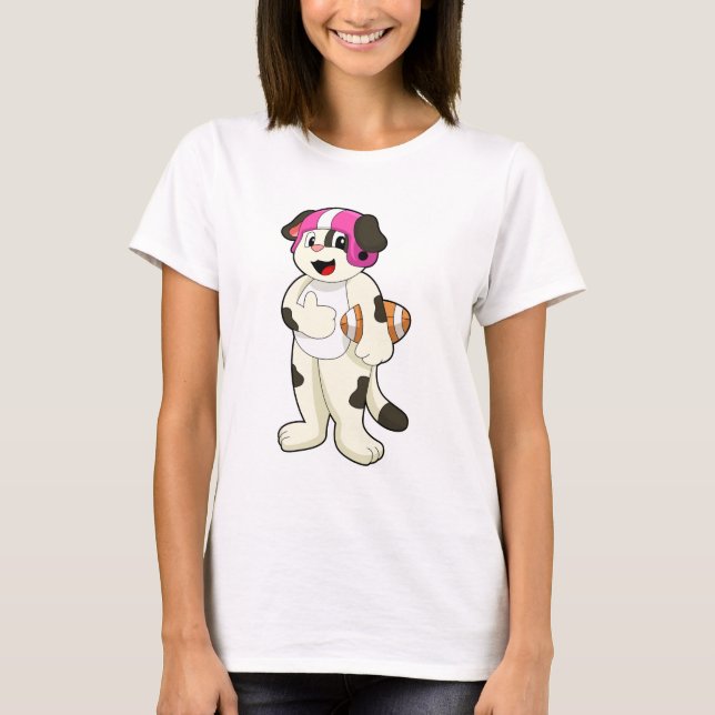 Hund vid fotbollssport t shirt (Framsida)