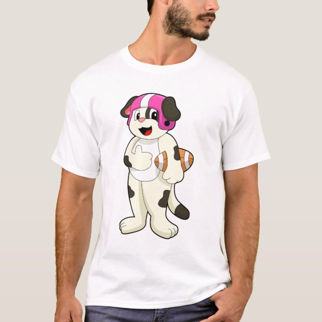 Hund vid fotbollssport t shirt (Framsida)