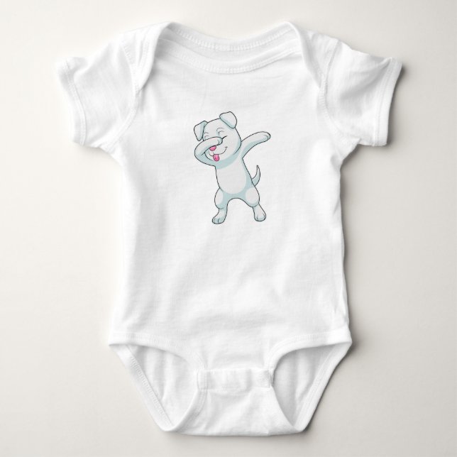 Hund vid Hip hop Dance Dab T Shirt (Framsida)