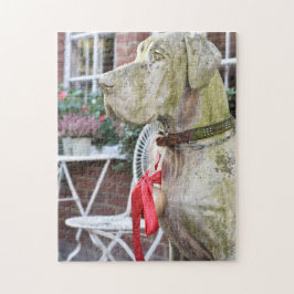 Hund vid jul på Pavilion Road, London, England Pussel