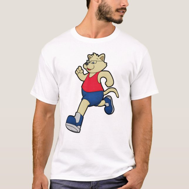 Hund vid körning med glas t shirt (Framsida)