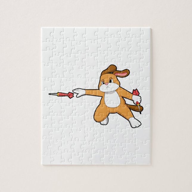 Hund vid mörka punkter med Dart.PNG Pussel (Vertikal)