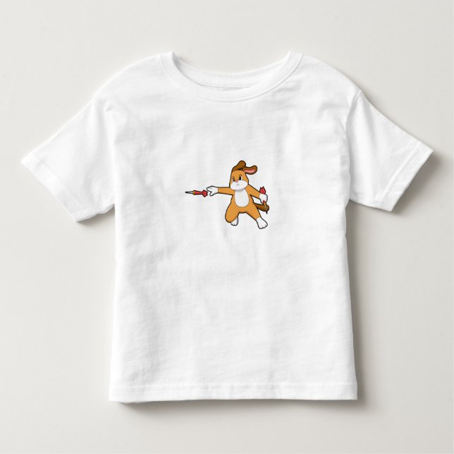 Hund vid mörka punkter med Dart.PNG T Shirt (Framsida)