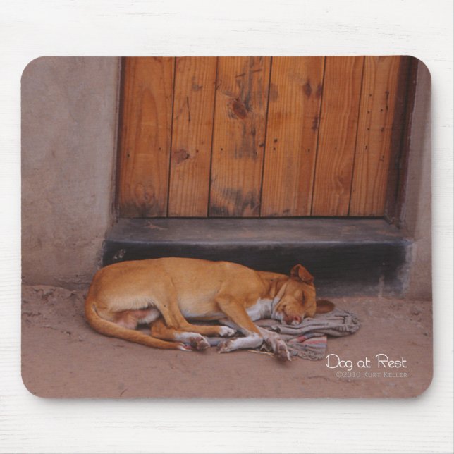 Hund vid Rest Mousepad Musmatta (Framsidan)