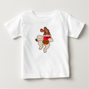 Hund vid uppspelning t shirt