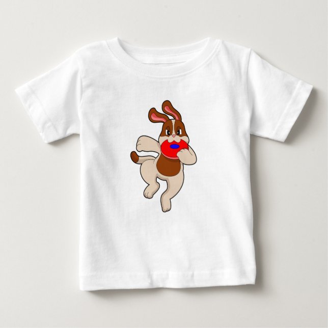 Hund vid uppspelning t shirt (Framsida)