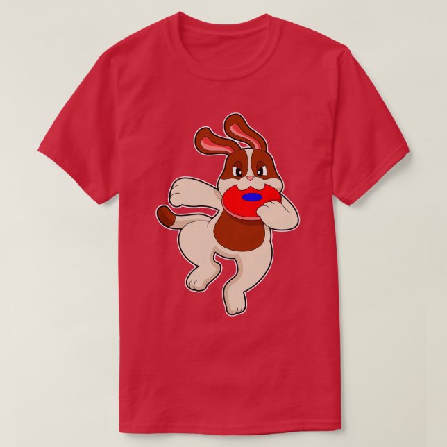 Hund vid uppspelning t shirt (Design framsida)