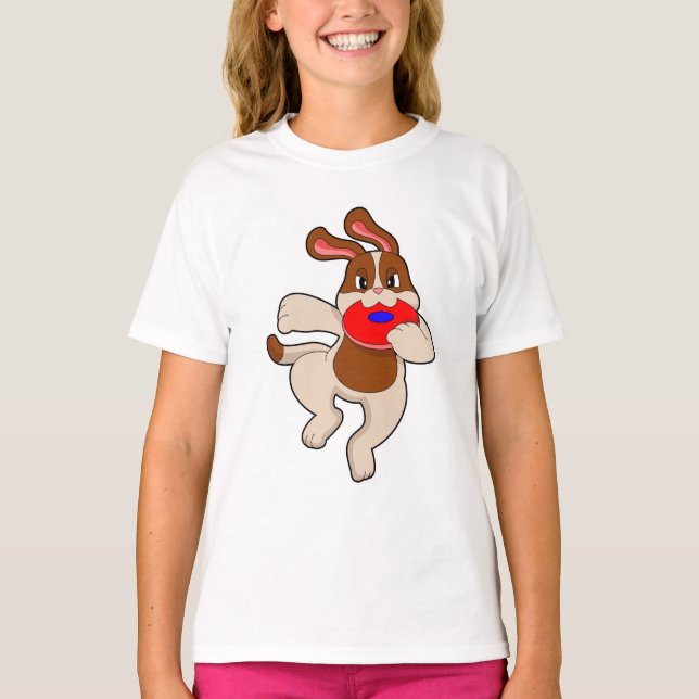 Hund vid uppspelning t shirt (Framsida)