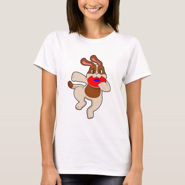 Hund vid uppspelning t shirt (Framsida)