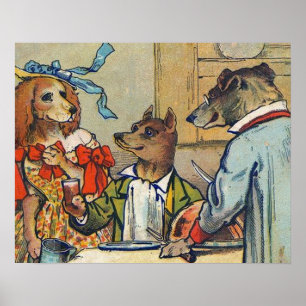 Hund Viktoriansk Middagsklädsel Hundkläder Poster