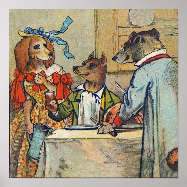 Hund Viktoriansk Middagsklädsel Hundkläder Poster (Framsidan)