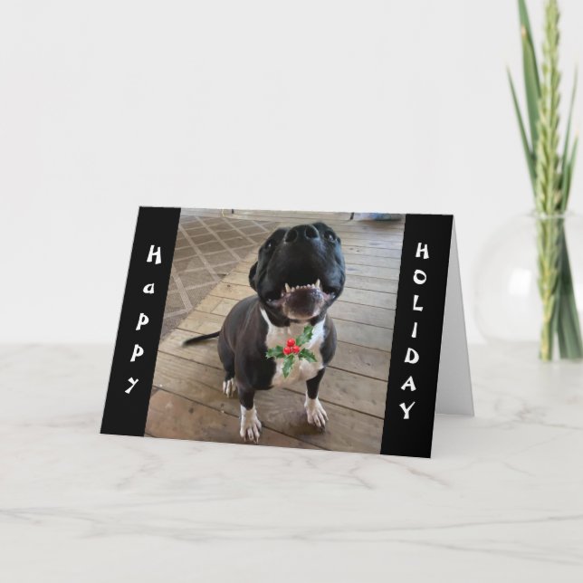 **HUND VILL HA GOD JUL OCH ETT BEN** I CHRISTMAS HELGKORT (Framsida)