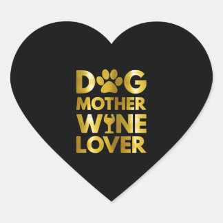 Hund Vin Älskare 2021 Hjärtformat Klistermärke