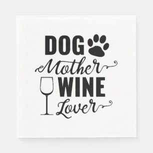 Hund Vin Älskare Hund Pappersservett