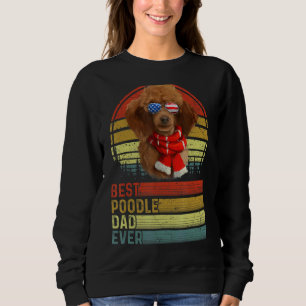 Hund Vintage Bästa Pudel-Pappa-dockan någonsin Far T Shirt