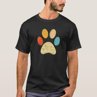 Hund vintage Hund Puppy Paw Print T Shirt