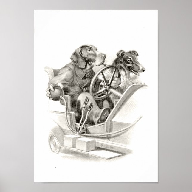 Hund vintage Poster (Framsidan)