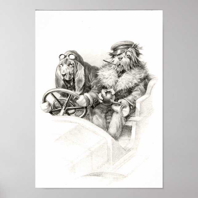 Hund vintage Poster (Framsidan)