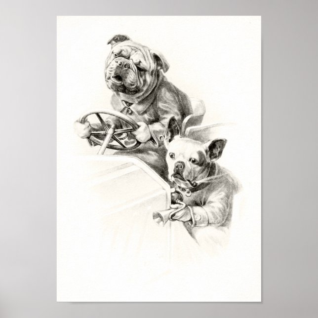 Hund vintage Poster (Framsidan)