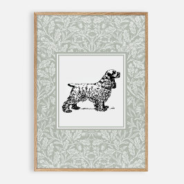 Hund vintage stil förskola poster