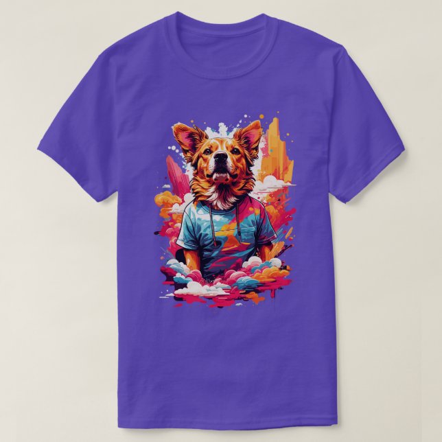 Hund Vintage T Shirt (Design framsida)