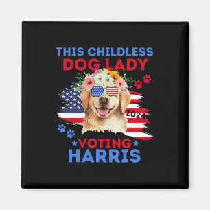 Hund Vote Kamala Harris 2024 Golden Retriever Magnet