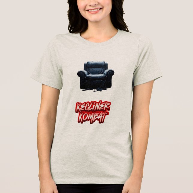 Hund vs. Cat Recliner Kombat T Shirt (Framsida)