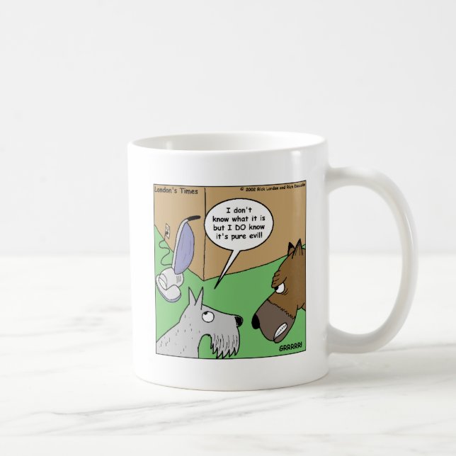 Hund VS. Vacuum Cleaner Funny Gifts & Collectibles Kaffemugg (Höger)