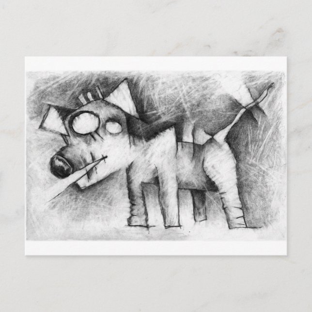 hund vykort (Framsida)