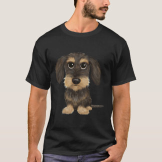 Hund W för trådbunden Wiener-kabeltråd med vidsträ T Shirt