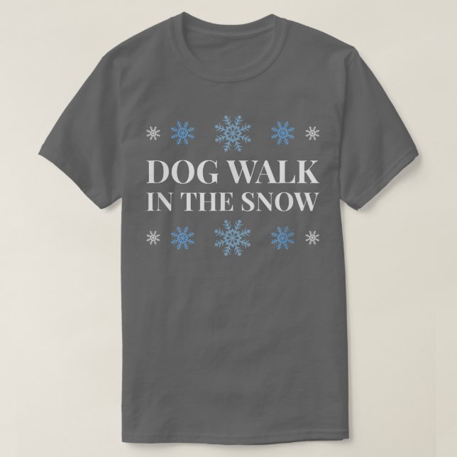 Hund Walk i Snö T Shirt (Design framsida)