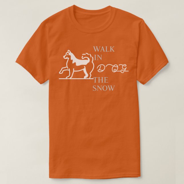Hund Walk i Snö T Shirt (Design framsida)