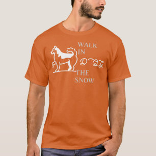 Hund Walk i Snö T Shirt