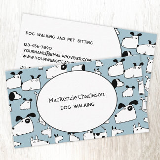 Hund Walking Affärskort Visitkort