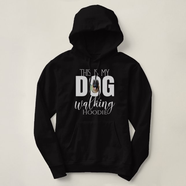 Hund Walking Anpassningsbar Photo T Shirt (Design framsida)