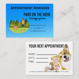 Hund Walking Business Anpassningsbar-avtalskort Anteckningskort