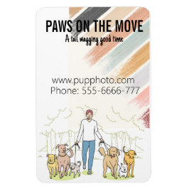 Hund Walking Business Anpassningsbar Fridge Magnet