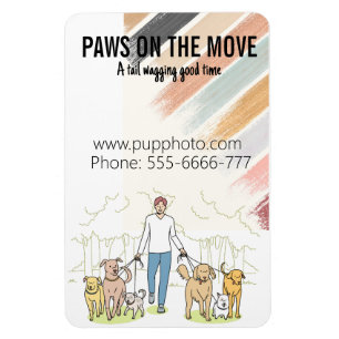 Hund Walking Business Anpassningsbar Fridge Magnet