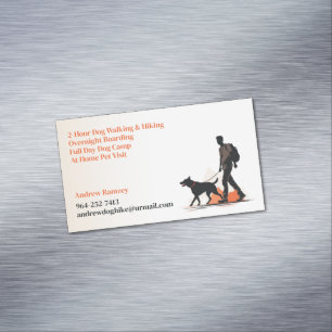 Hund Walking Hiking Pet Sitta Magnetiska Visitkort