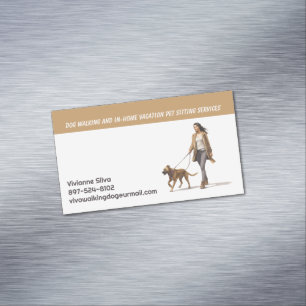 Hund Walking Pet Sitta-bordning Magnetiska Visitkort