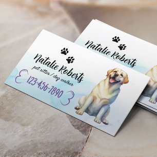Hund Walking & Pet Sitter Lycklig Labrador Waterco Visitkort