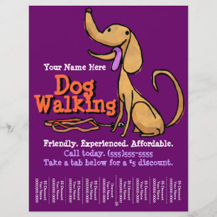 Hund Walking.Reklam - reklamutfällningsprogram Reklamblad