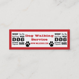 Hund Walking Service Mini Visitkort