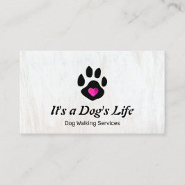 Hund Walking Tass med hjärta Visitkort