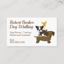 Hund Walking Training Groomer Visitkort