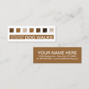 HUND WALKS-kundvärdering (modets fyrkanter) Lojalitetskort