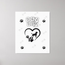 Hund Wall Art - Cute Hund älskare Home Decor Canvastryck